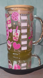 Lava Drip Tumblers with a decorated removable lid