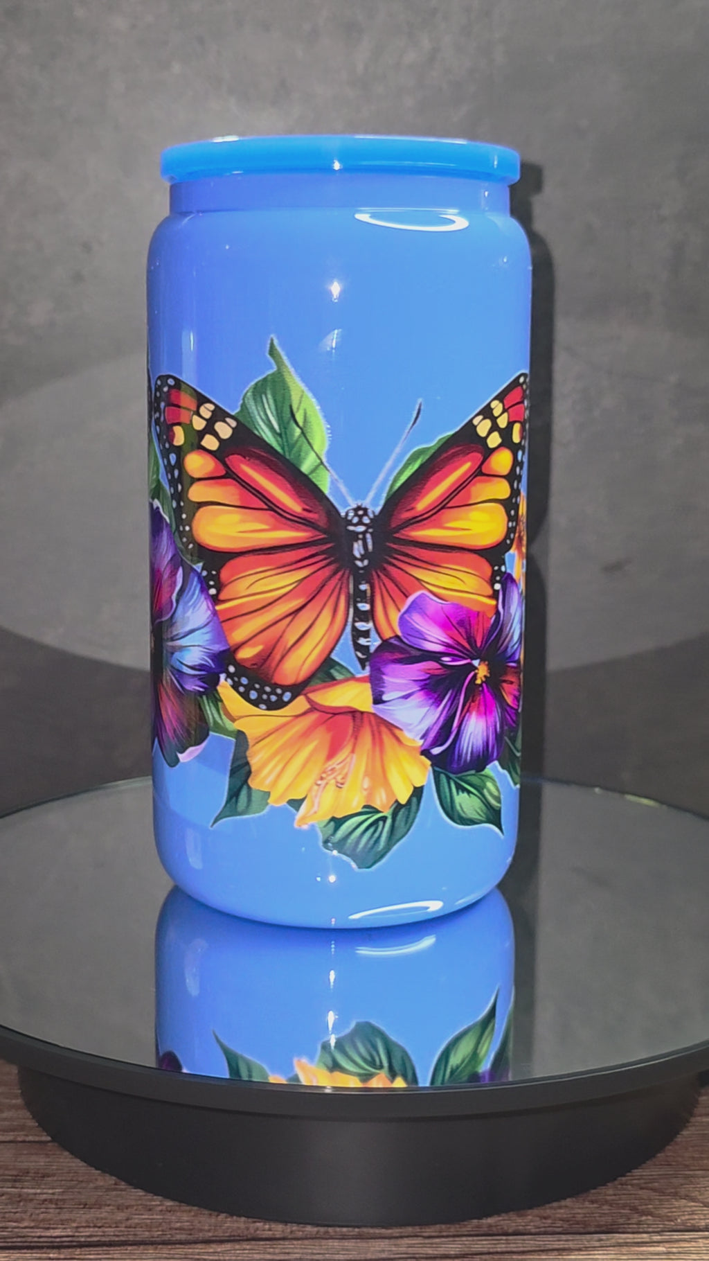 16oz Neon Colored Glass Tumblers