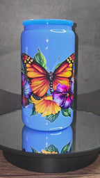 16oz Neon Colored Glass Tumblers