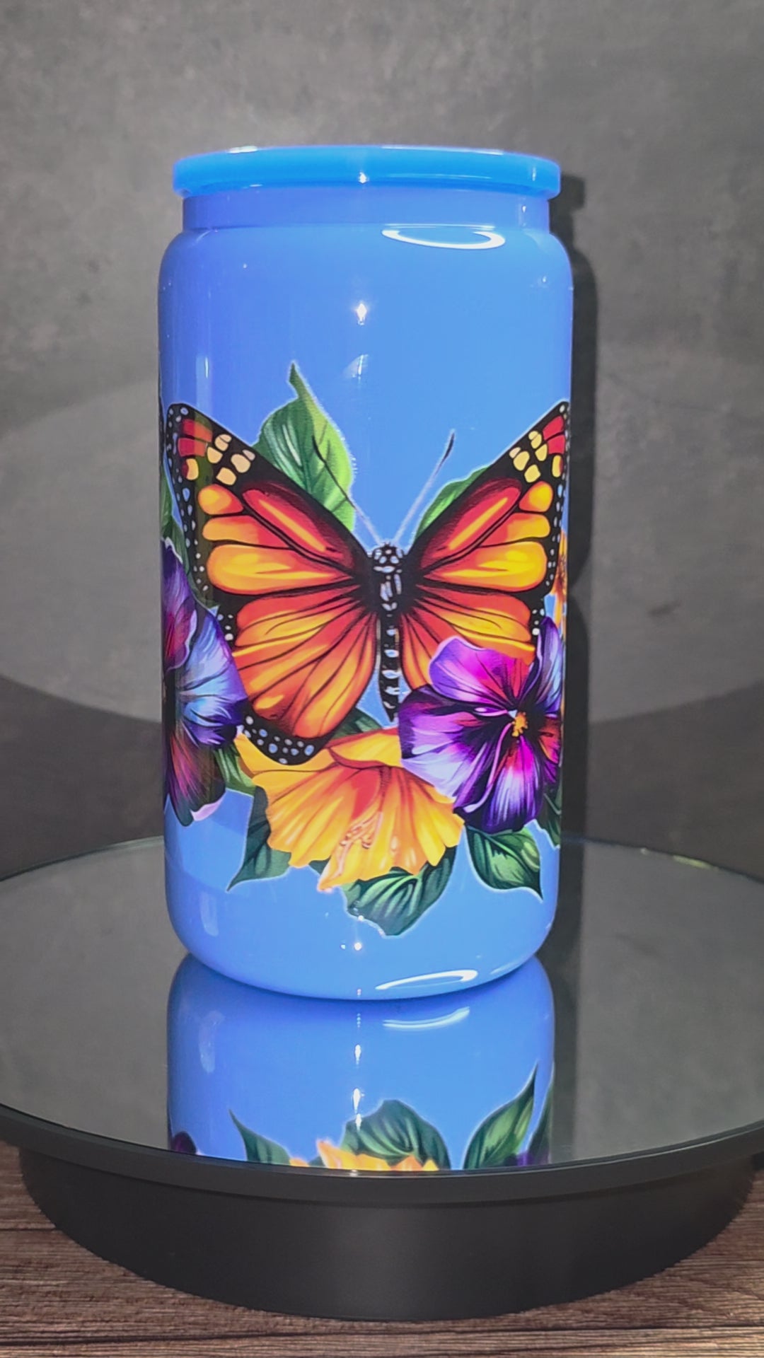 16oz Neon Colored Glass Tumblers