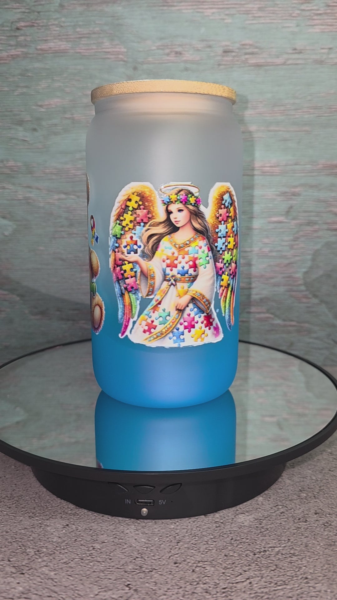 16oz Ombre Glass Tumbler