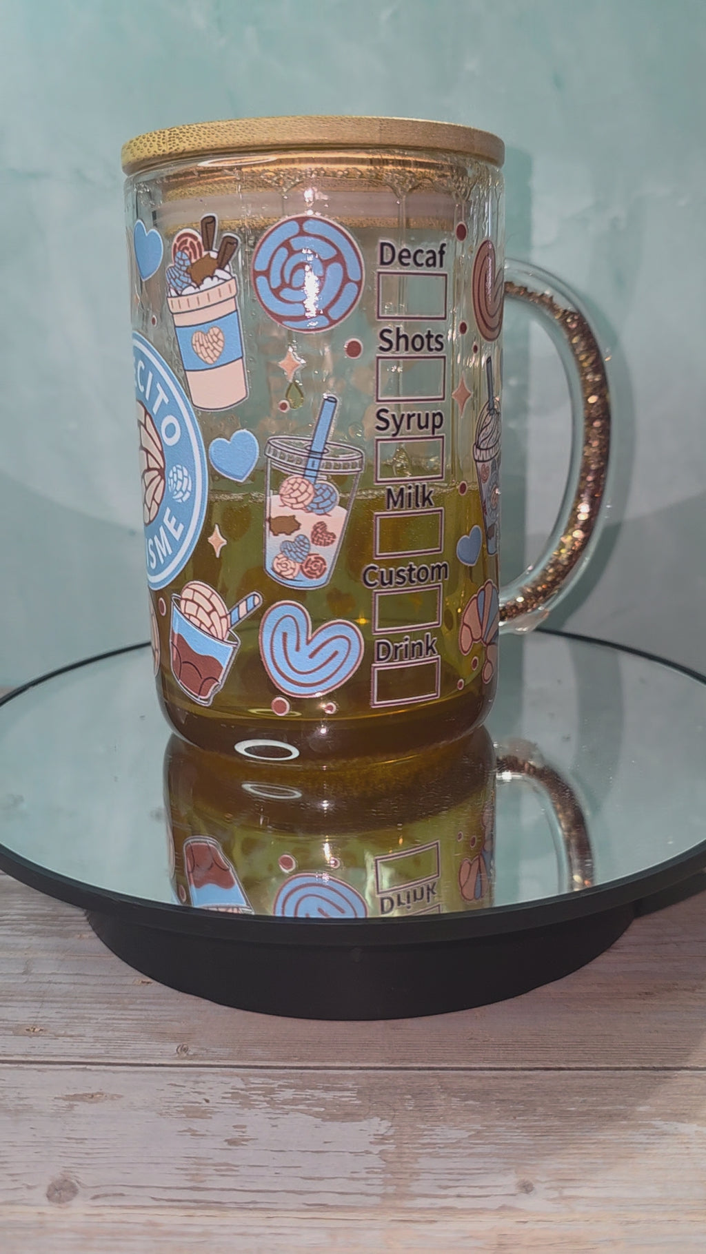 Lava Drip Tumblers with a decorated removable lid