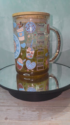 Lava Drip Tumblers with a decorated removable lid