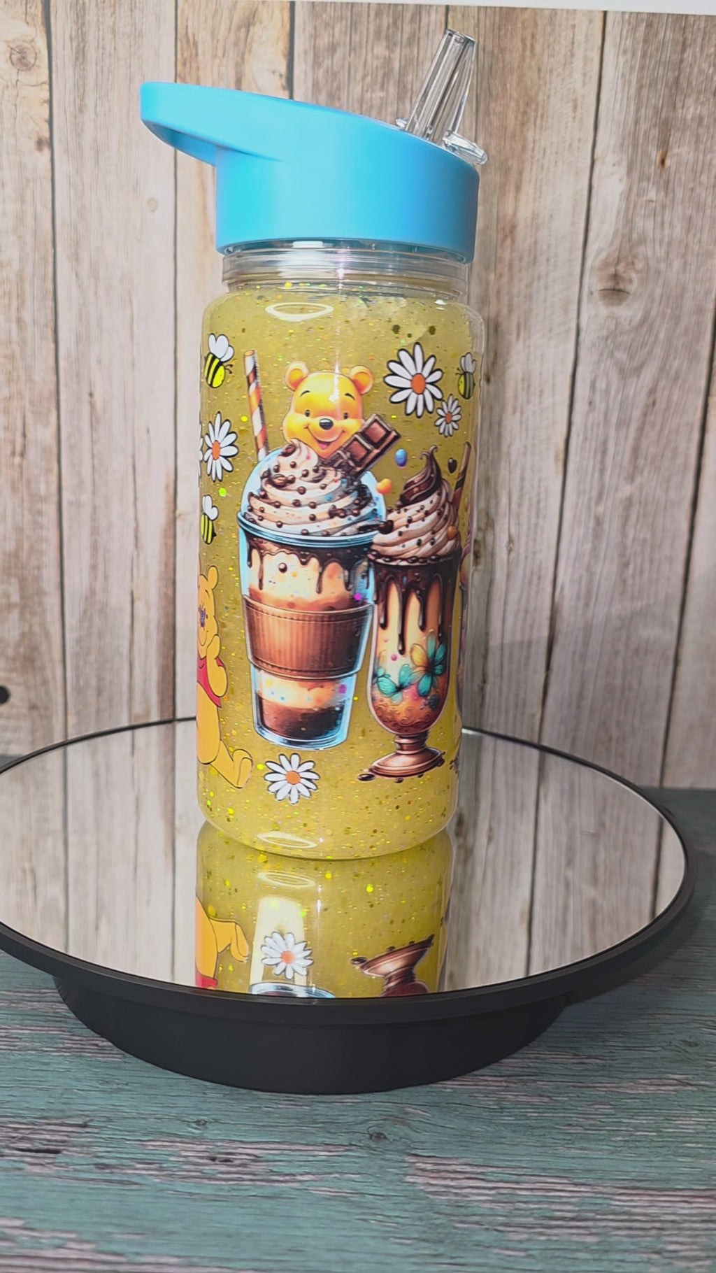 10 oz Plastic Snow Globe Tumbler for children