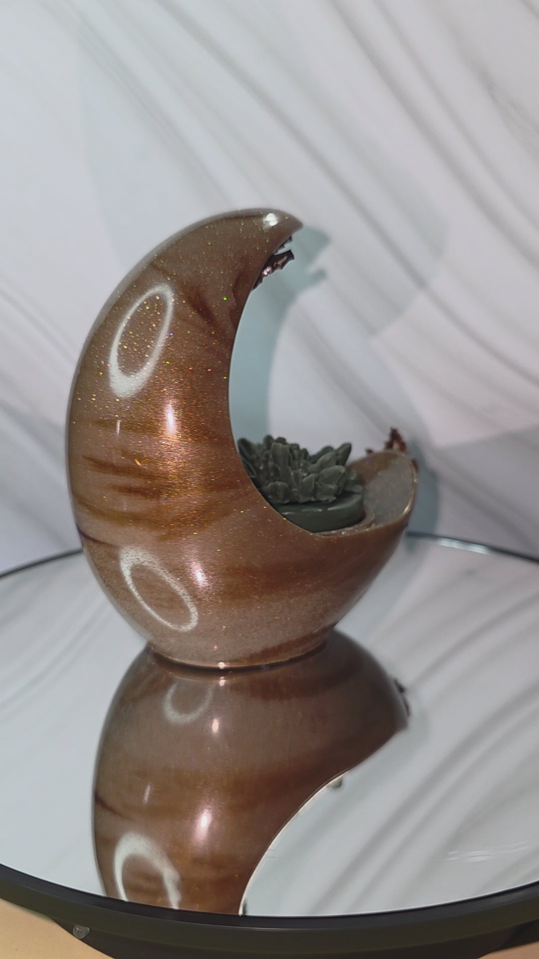 Resin Moon Tealight Candle holder