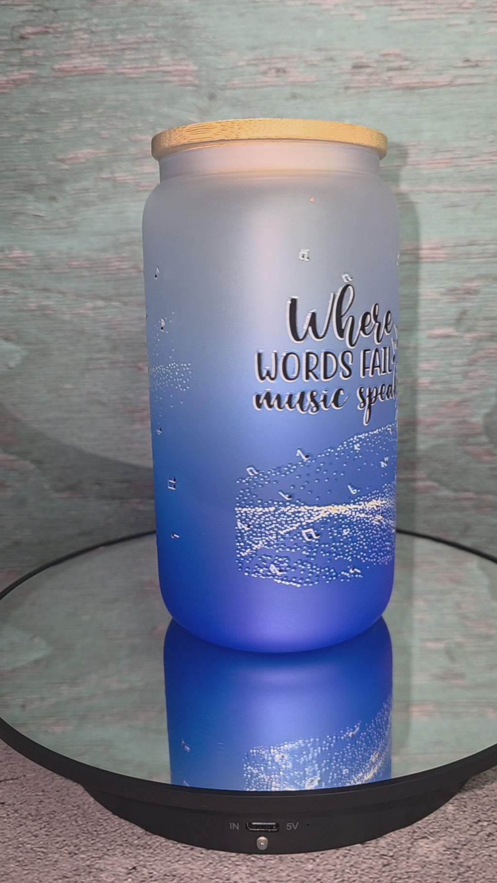16oz Ombre Glass Tumbler