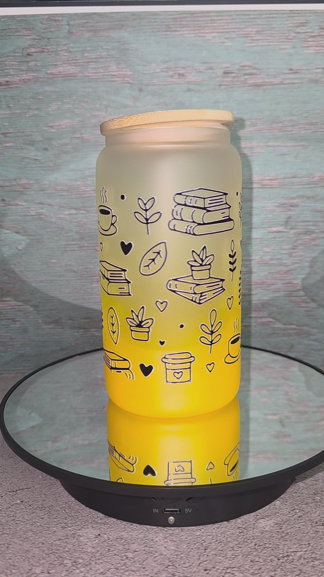 16oz Ombre Glass Tumbler