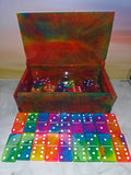 Handcrafted Resin Domino Set & Storage Box