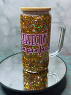 16oz Glass Snow Globe Tumblers with handle