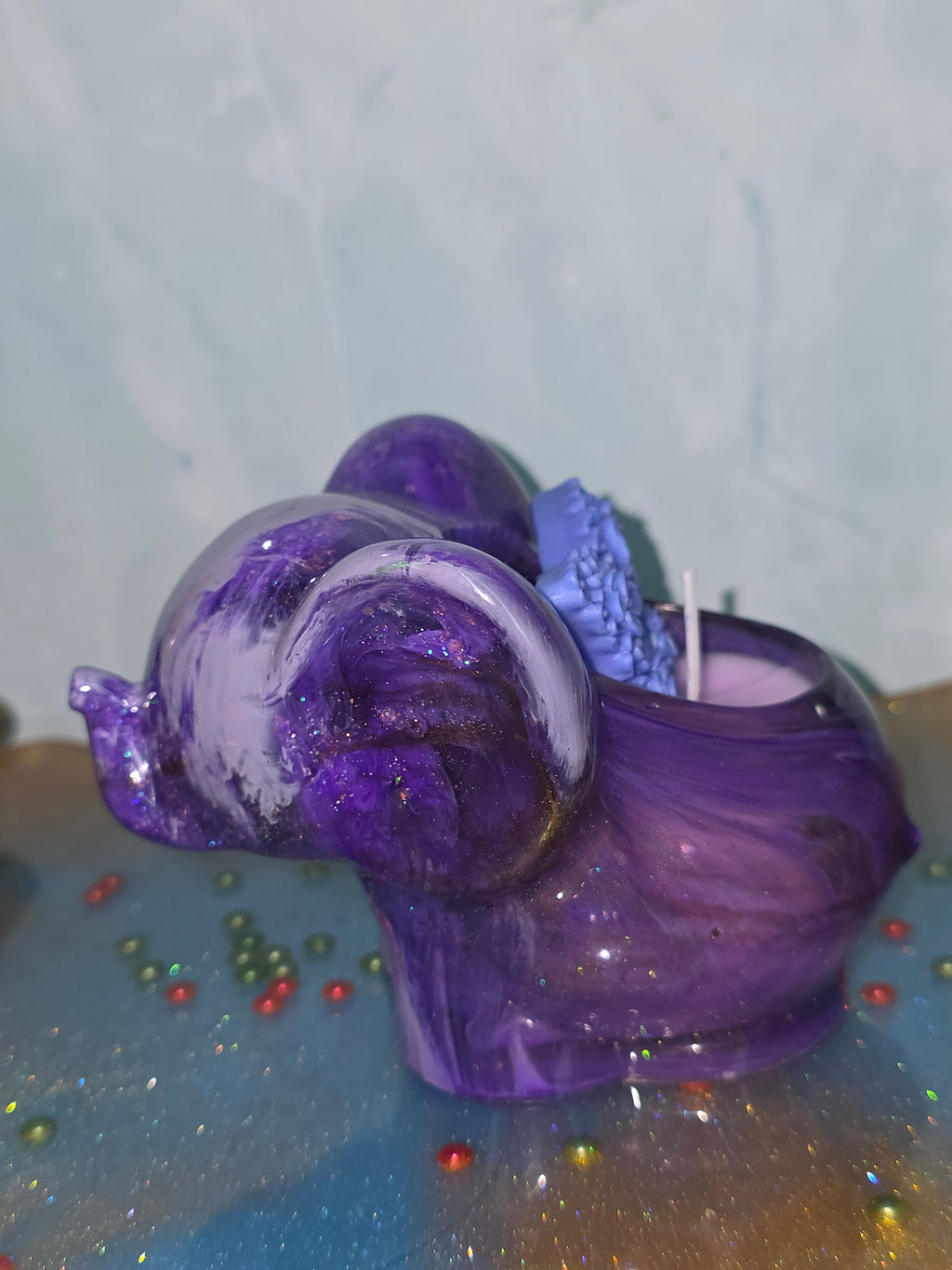 Resin Cosmic Elephant Candle