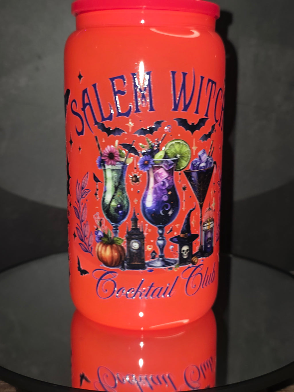 16oz Neon Colored Glass Tumblers