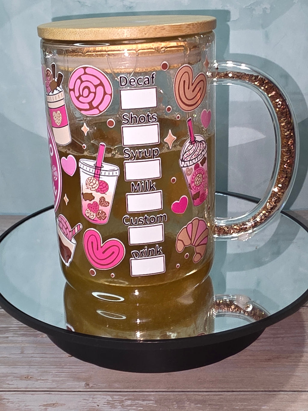 Lava Drip Tumblers with a decorated removable lid
