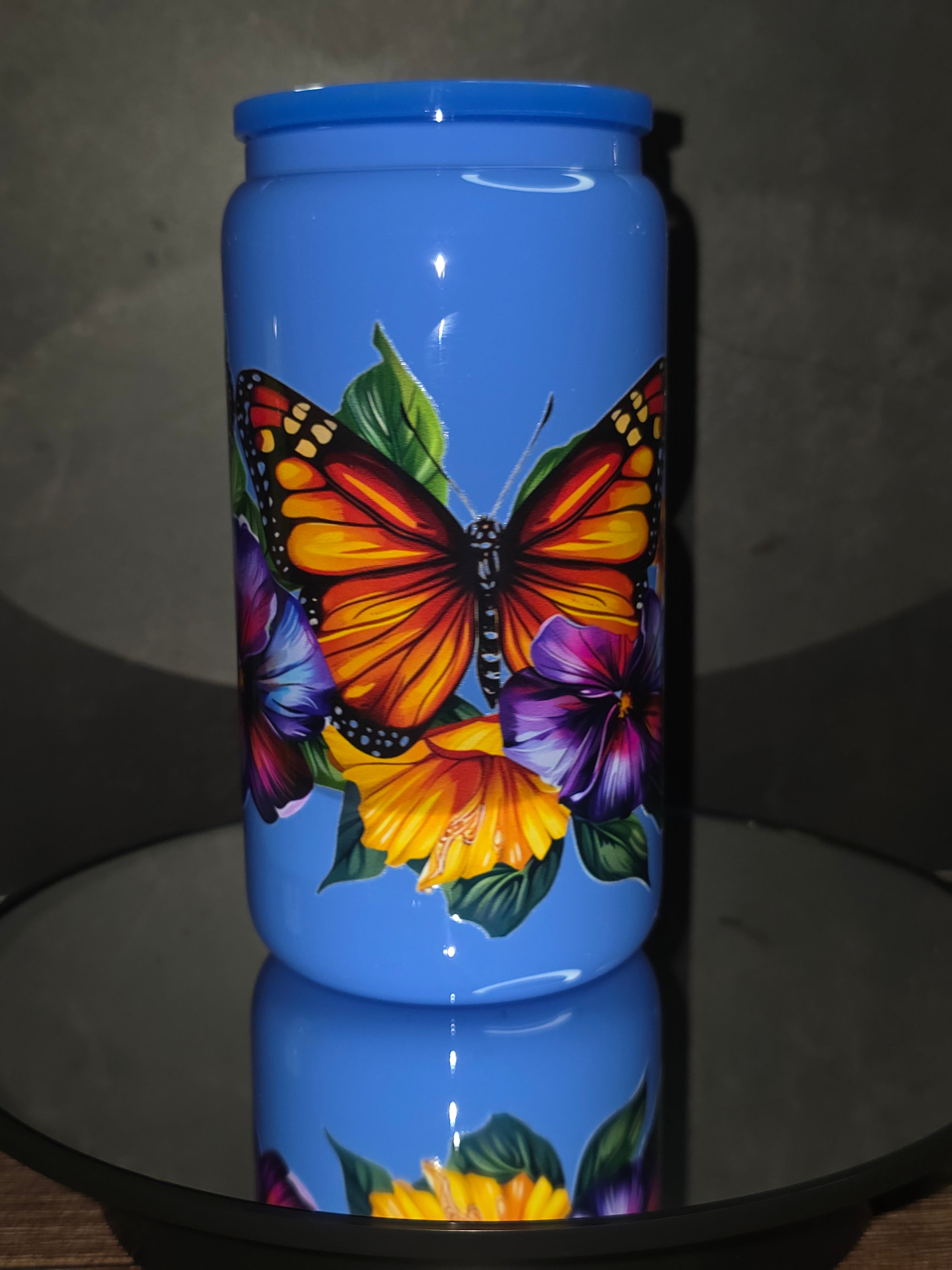 16oz Neon Colored Glass Tumblers