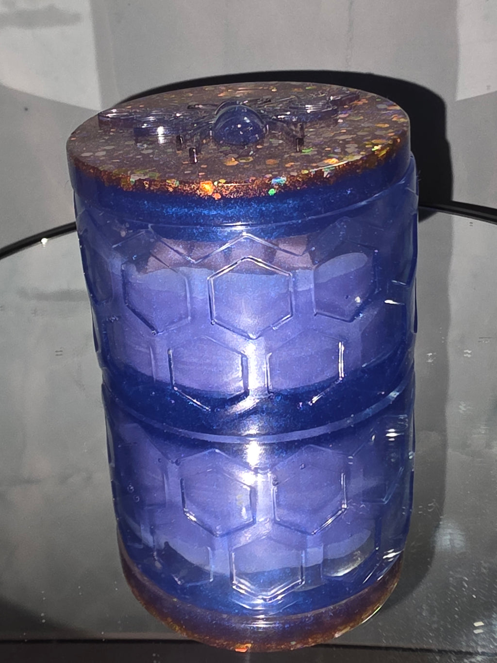 Resin Honey Bee Jar with Decorated Candle