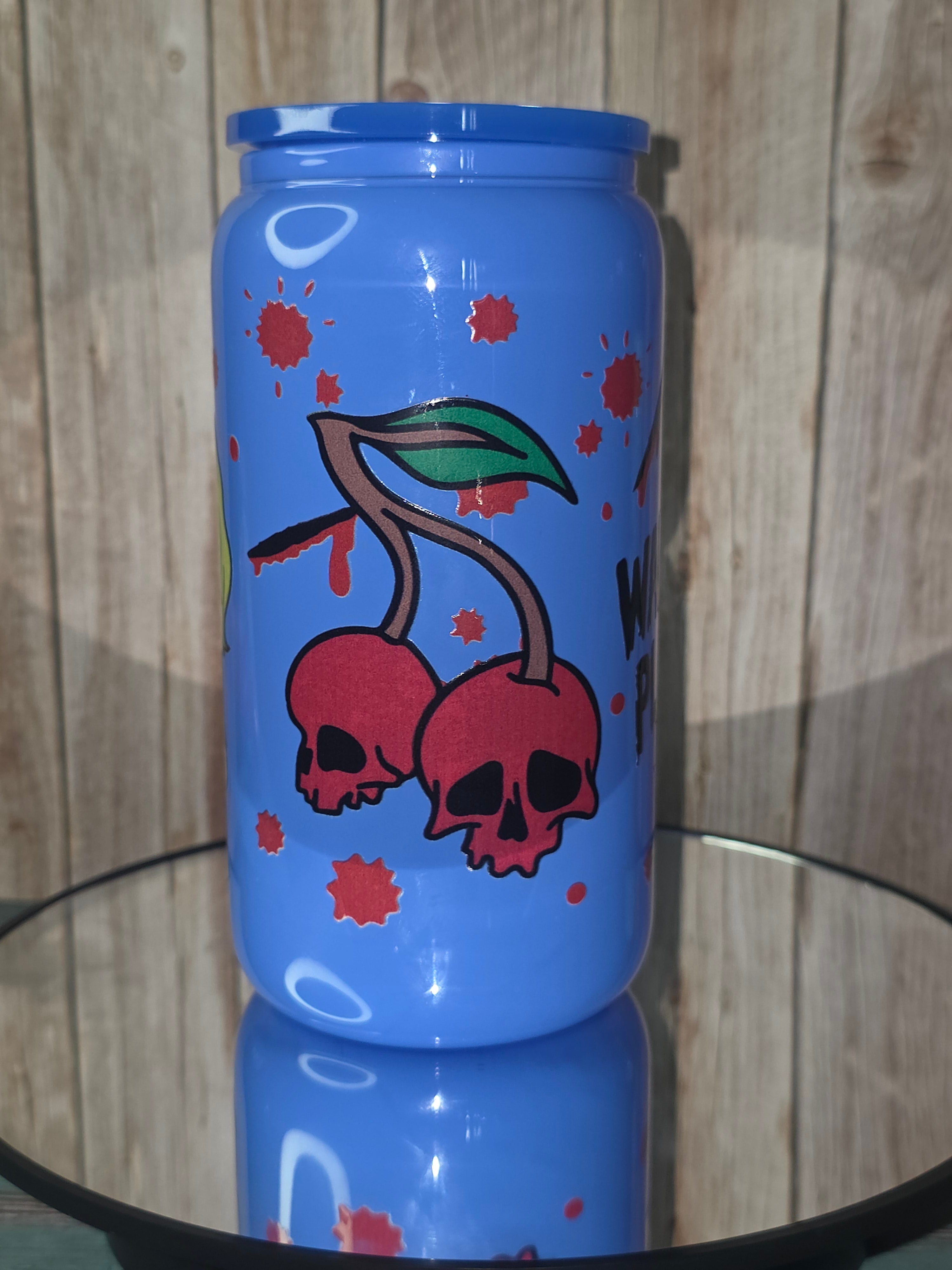16oz Neon Colored Glass Tumblers