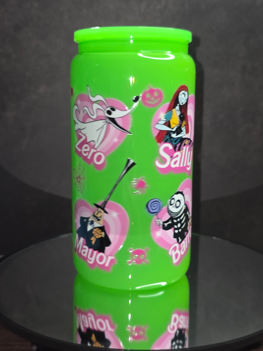 16oz Neon Colored Glass Tumblers