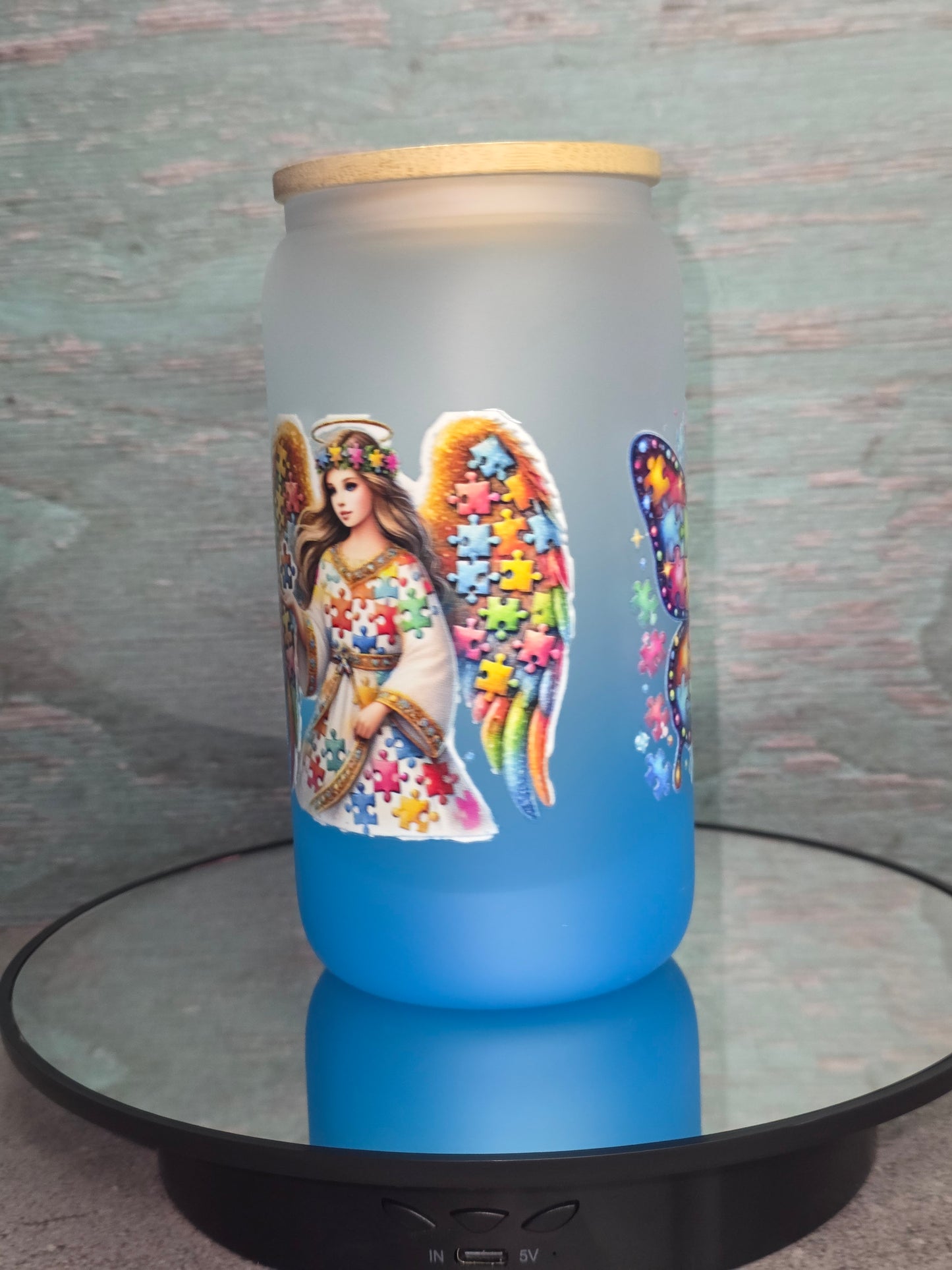 16oz Ombre Glass Tumbler