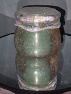 Resin Jar with Screw Lid and Decorated Candle