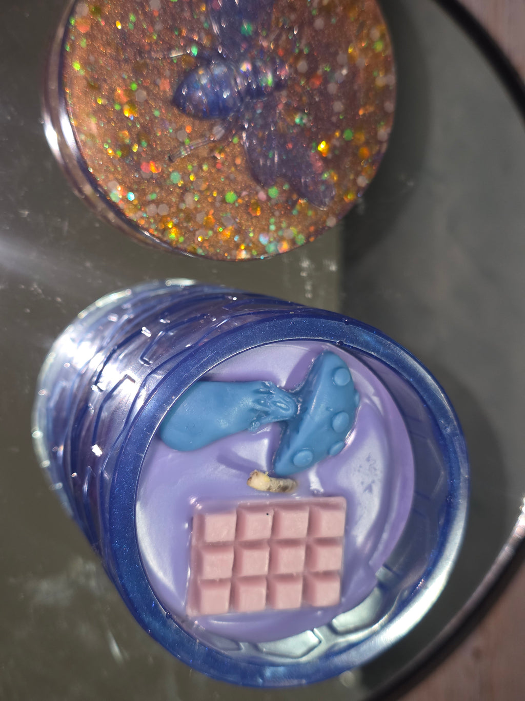 Resin Honey Bee Jar with Decorated Candle