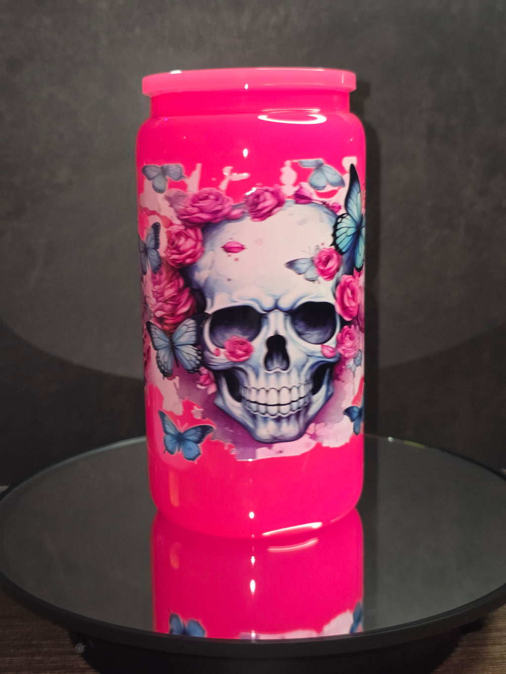16oz Neon Colored Glass Tumblers