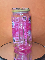 Lava Drip Tumblers with a decorated removable lid