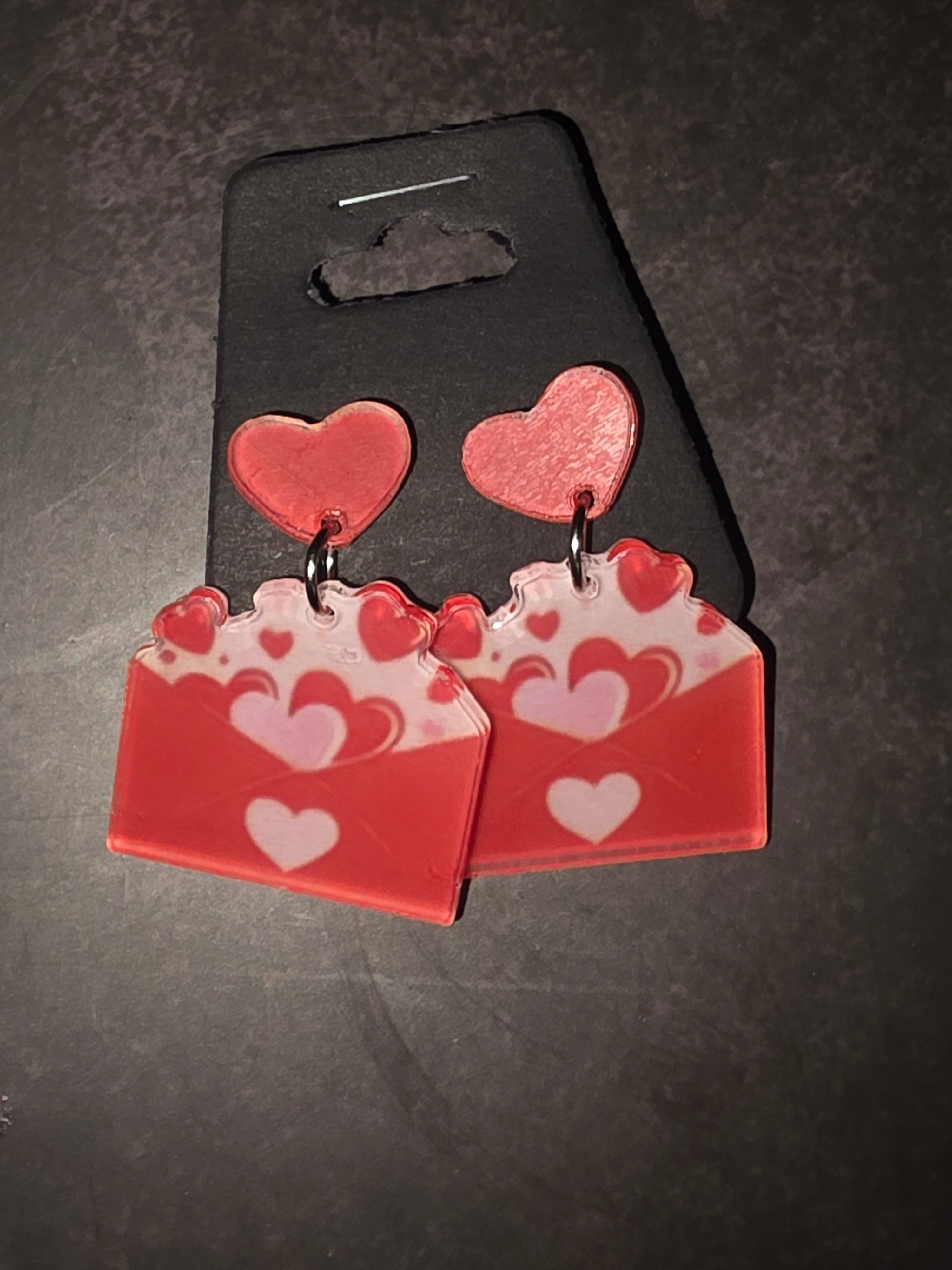 Valentine’s Day Acrylic Earrings