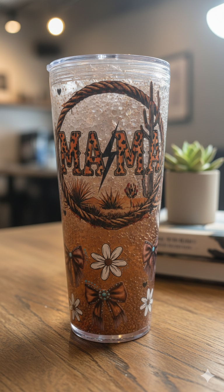 24oz Different Effects Snow Globe Tumbler