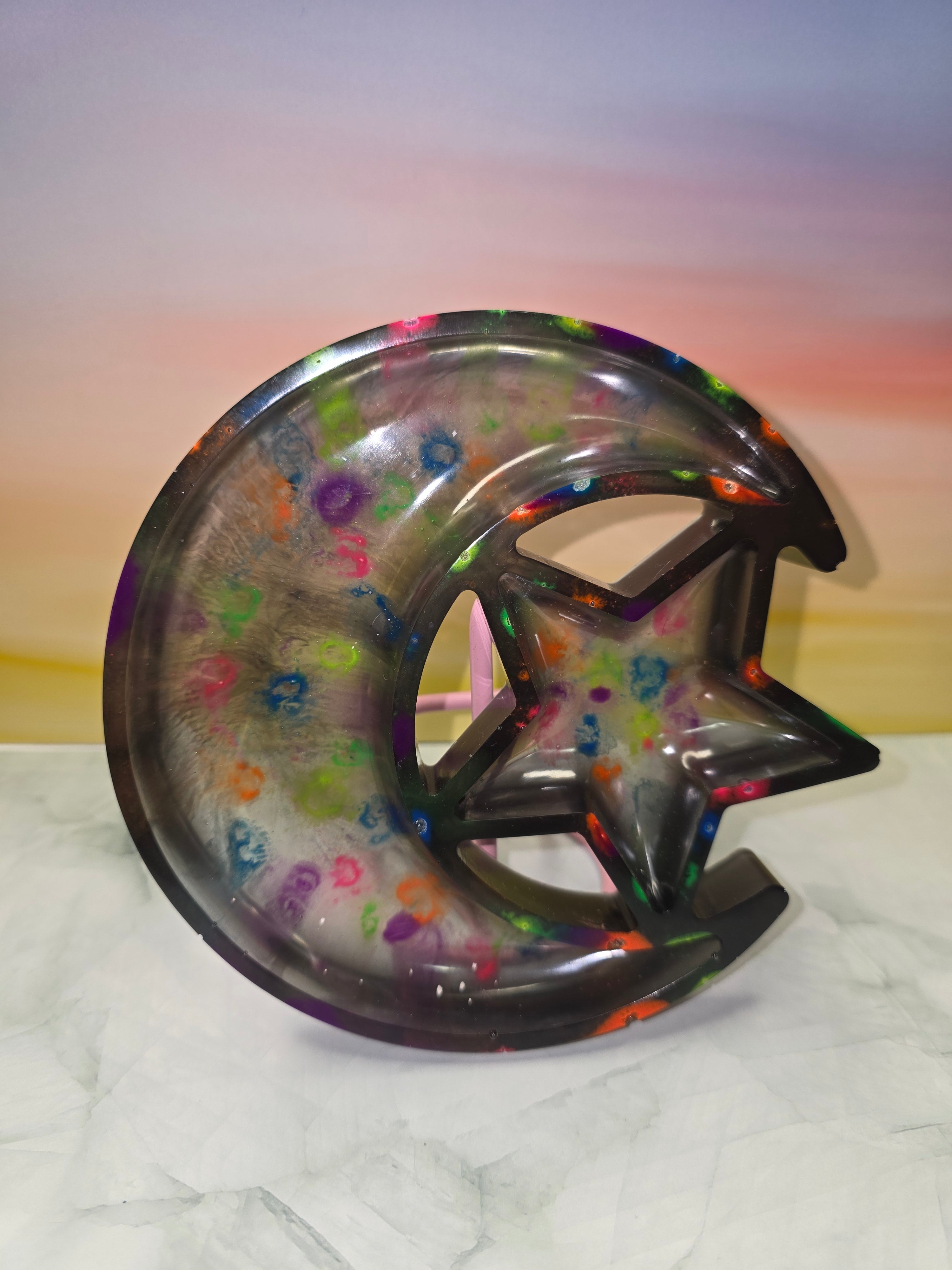 Resin Moon and Star Storage Tray