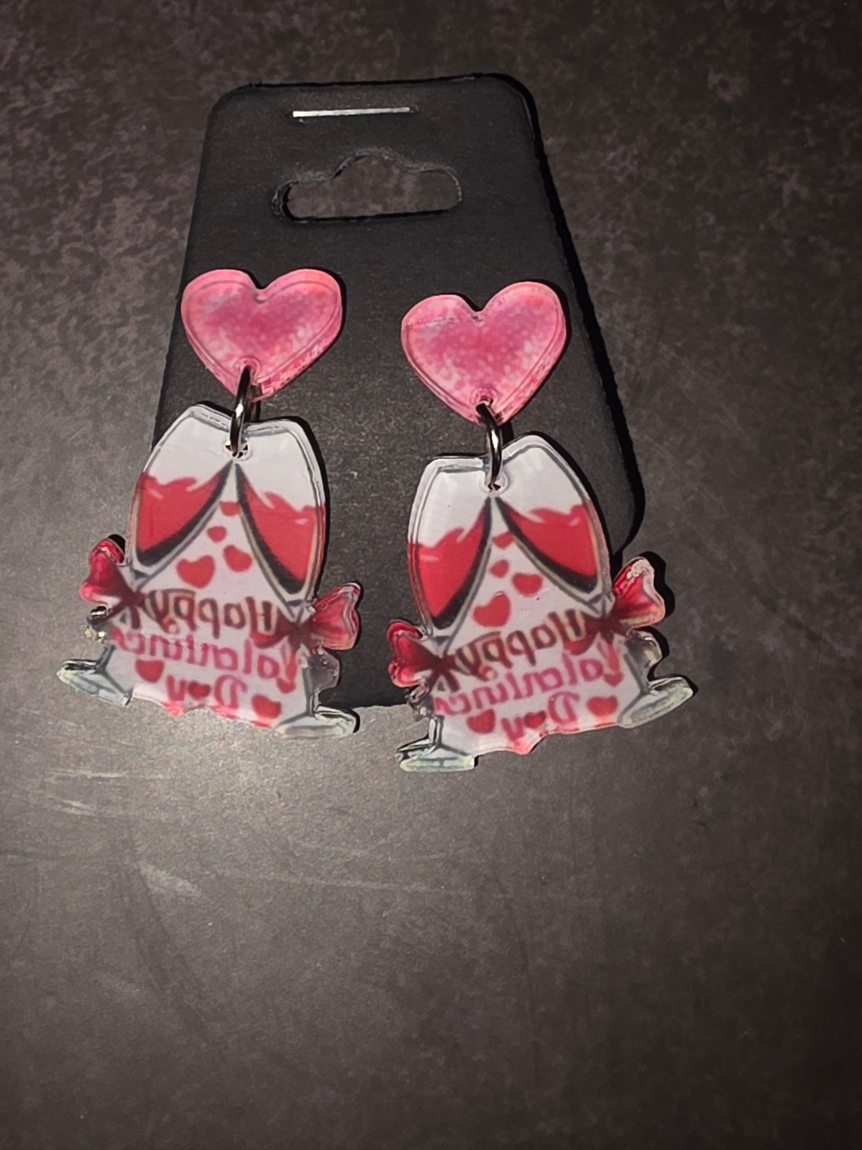 Valentine’s Day Acrylic Earrings