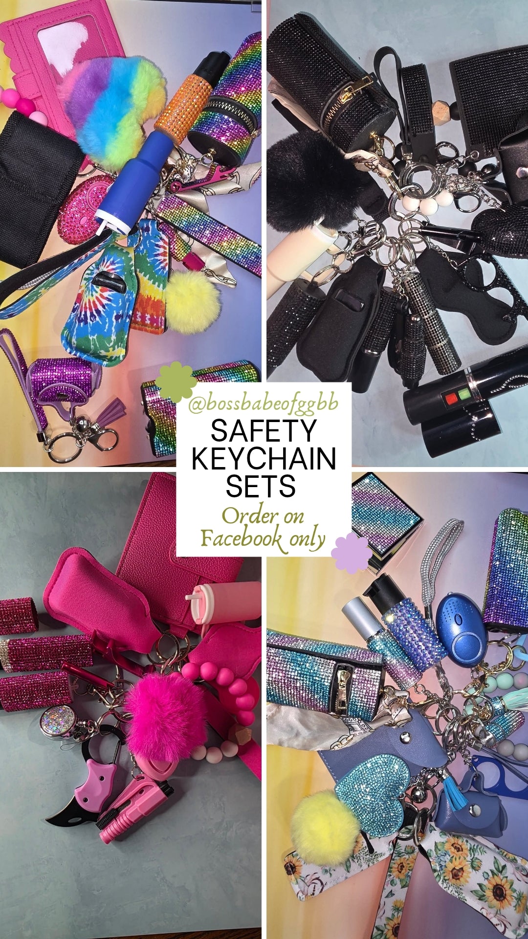 Stay Safe Keychain Sets
