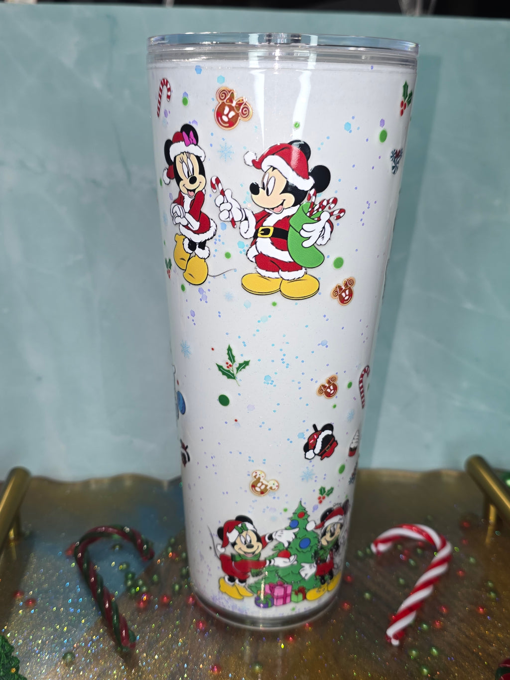 24oz Different Effects Snow Globe Tumbler