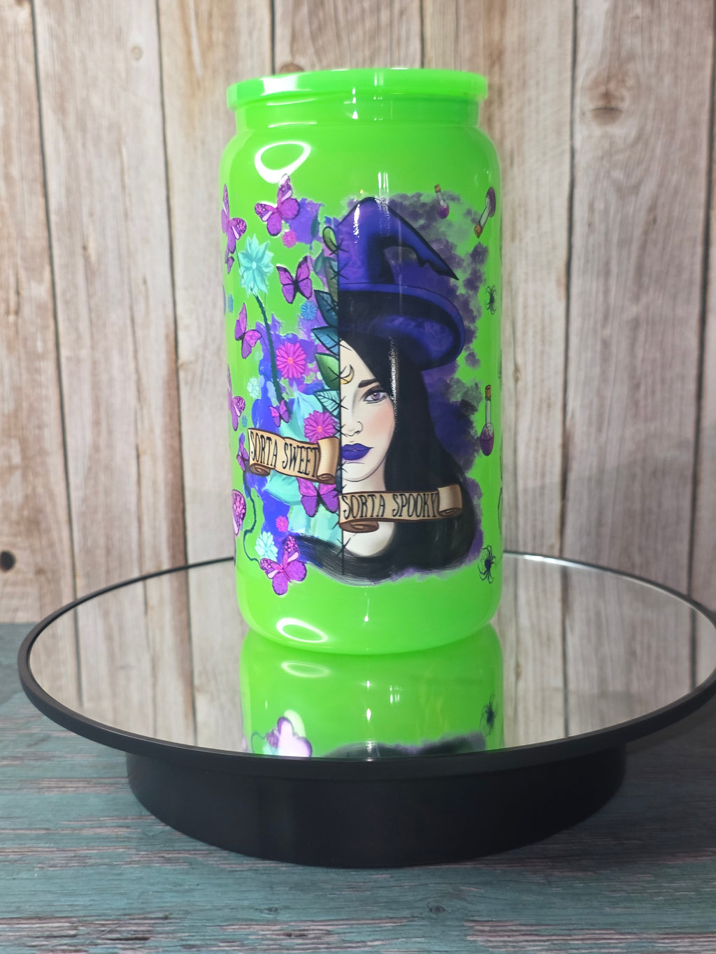 16oz Neon Colored Glass Tumblers