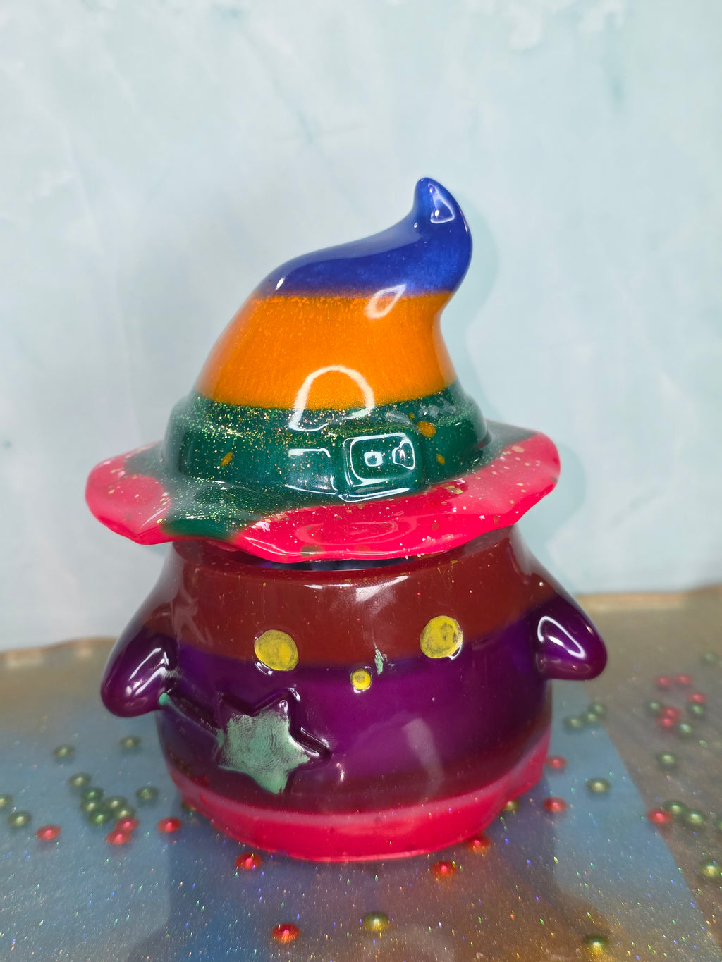 Resin Ghost Witch, Candle