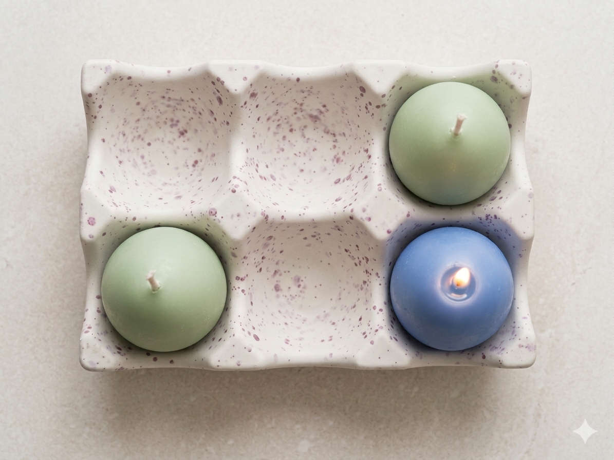 Artisan Speckled Egg Carton Display