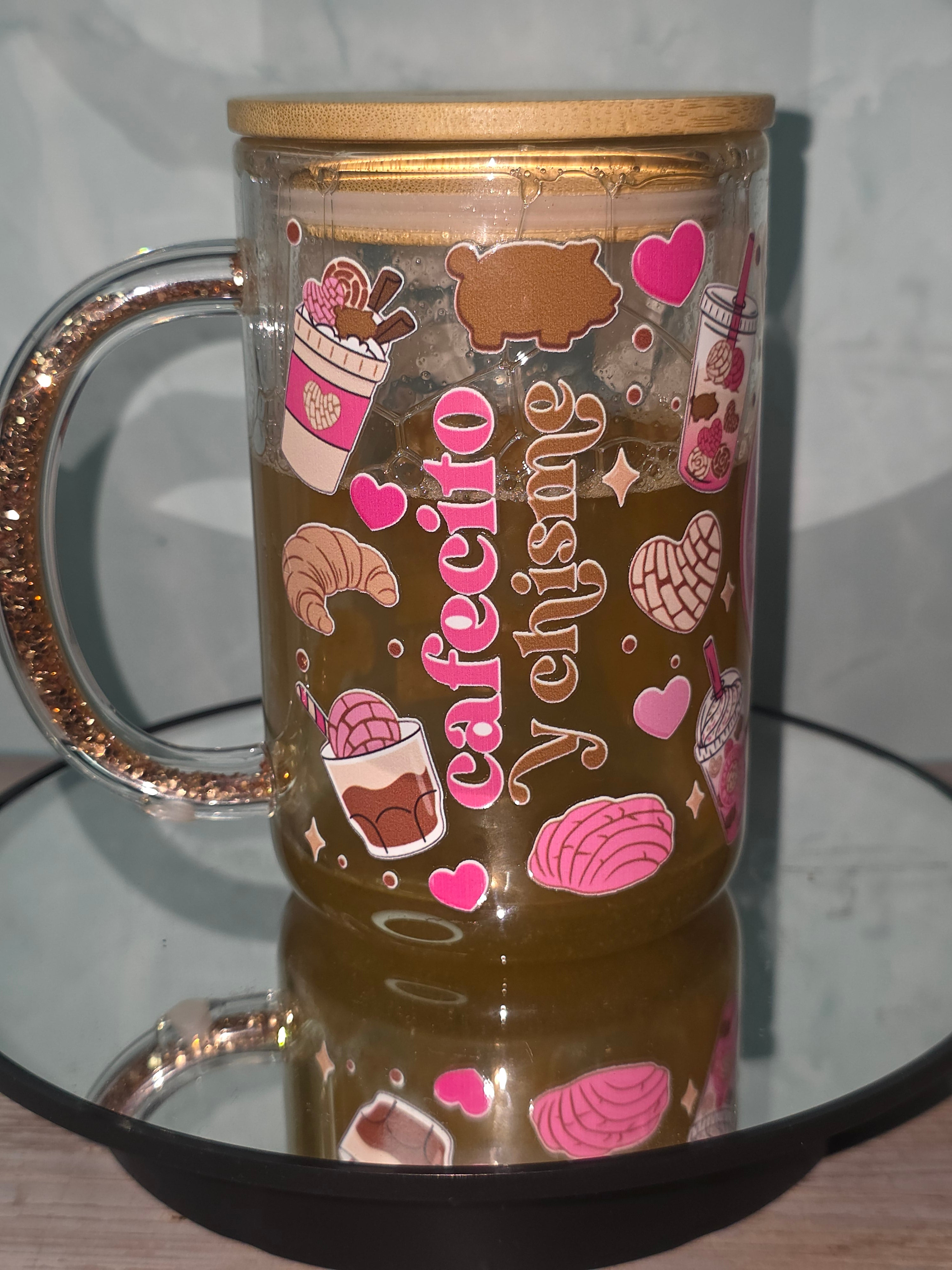 Lava Drip Tumblers with a decorated removable lid