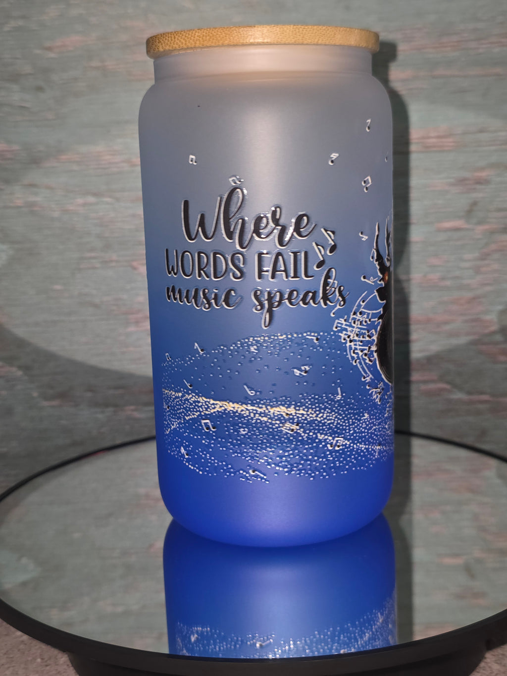 16oz Ombre Glass Tumbler