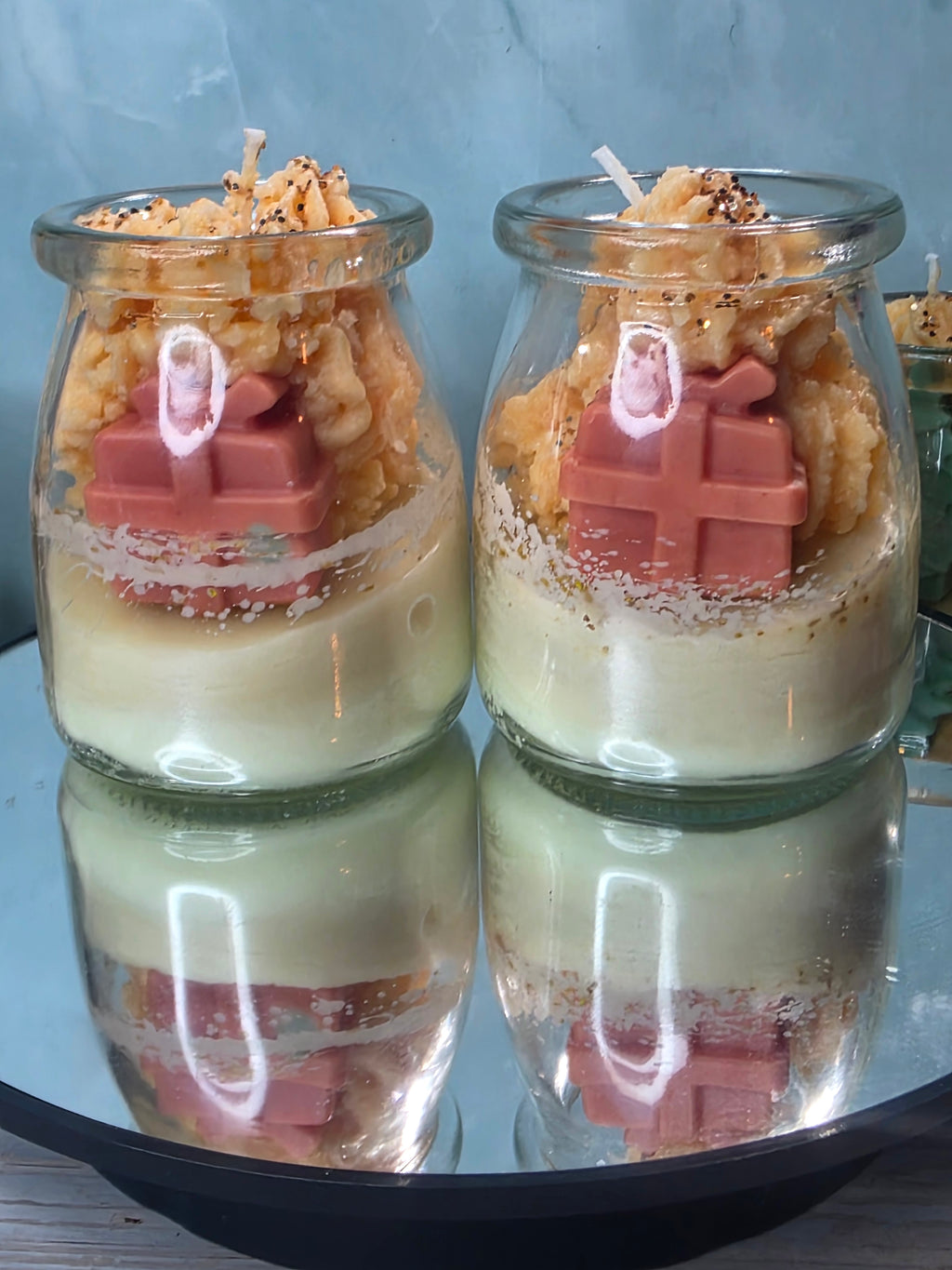 Cork Lid Decorated Christmas Candles