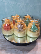 Cork Lid Decorated Christmas Candles