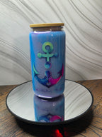 16oz Glass Snow Globe Tumblers with handle