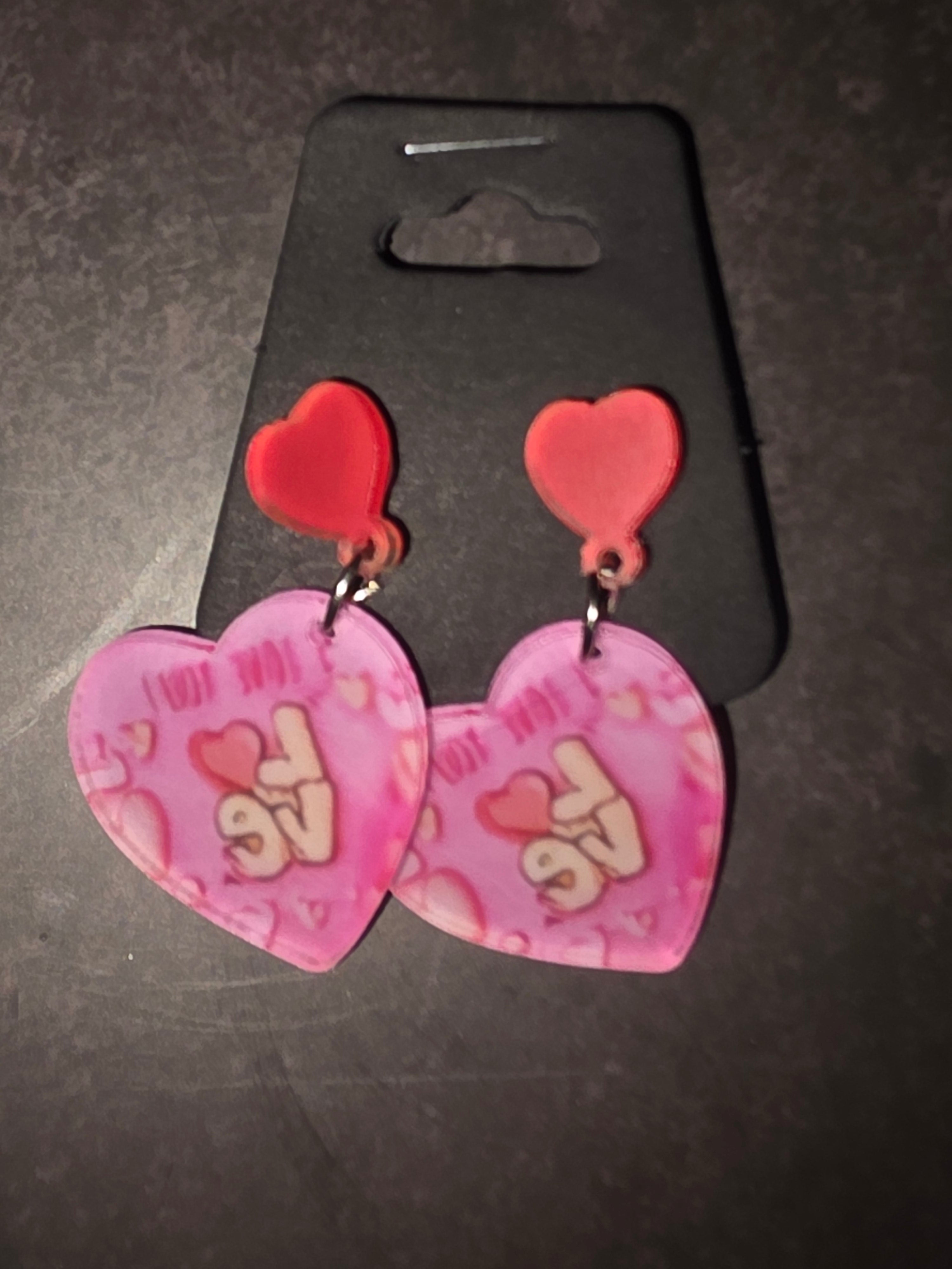 Valentine’s Day Acrylic Earrings