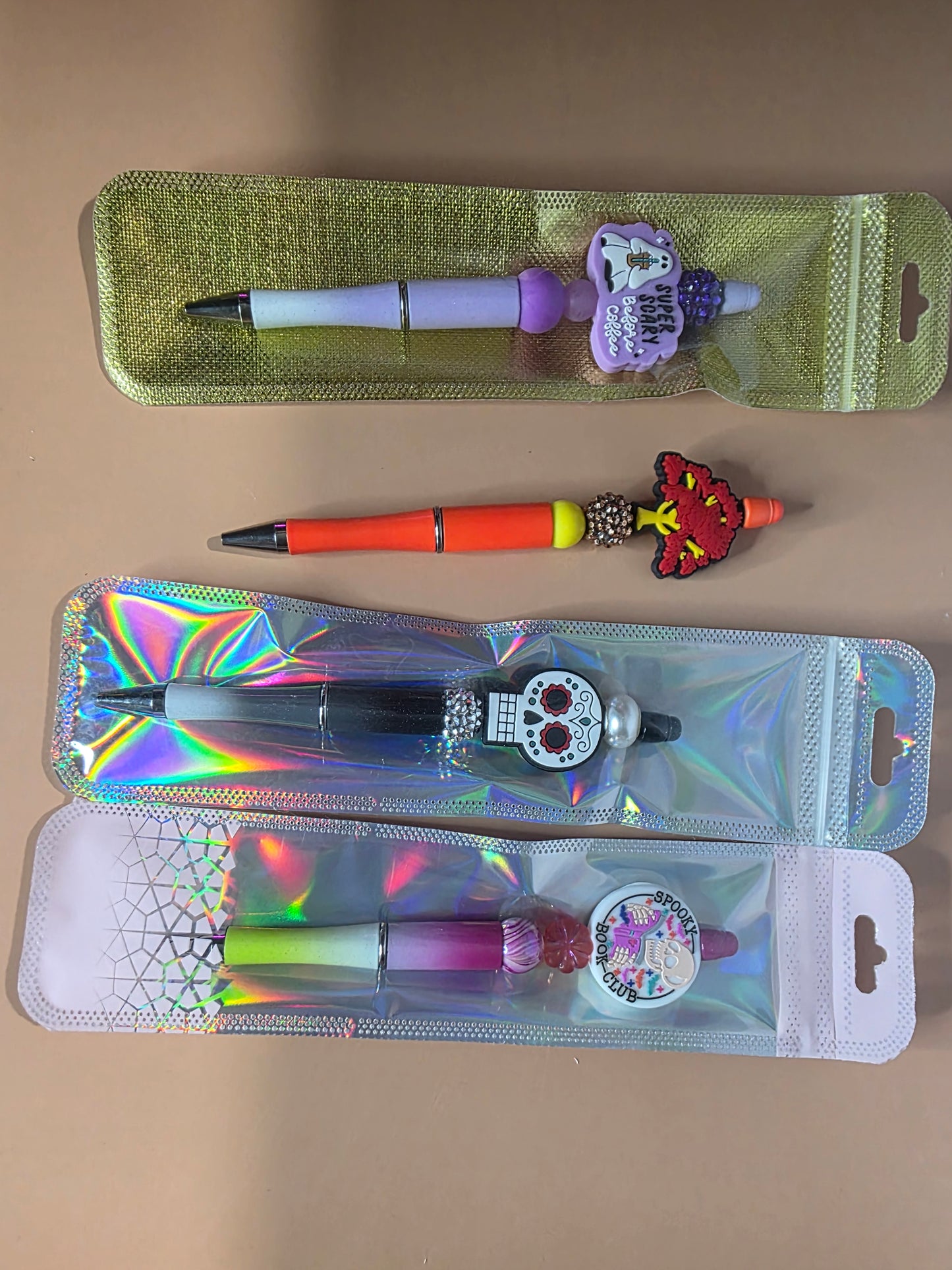 Halloween beadable pens