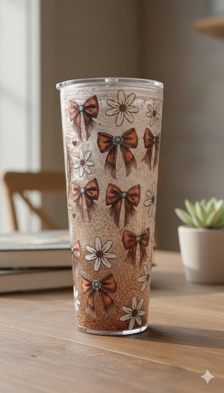 24oz Different Effects Snow Globe Tumbler