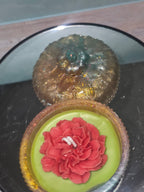 Resin Jar with Lid and Candle