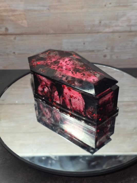 Resin Coffin and 3 Wick Candle