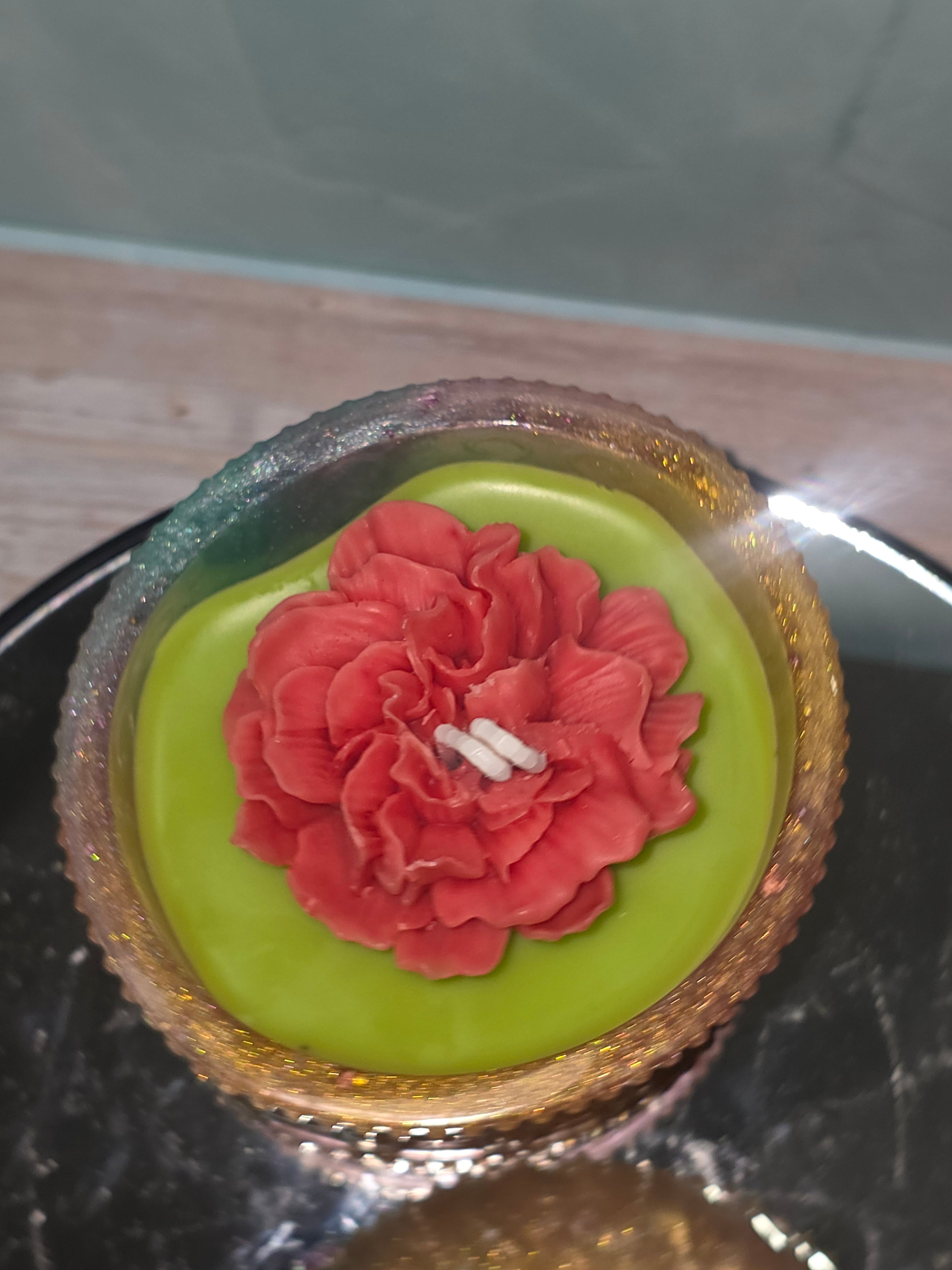 Resin Jar with Lid and Candle