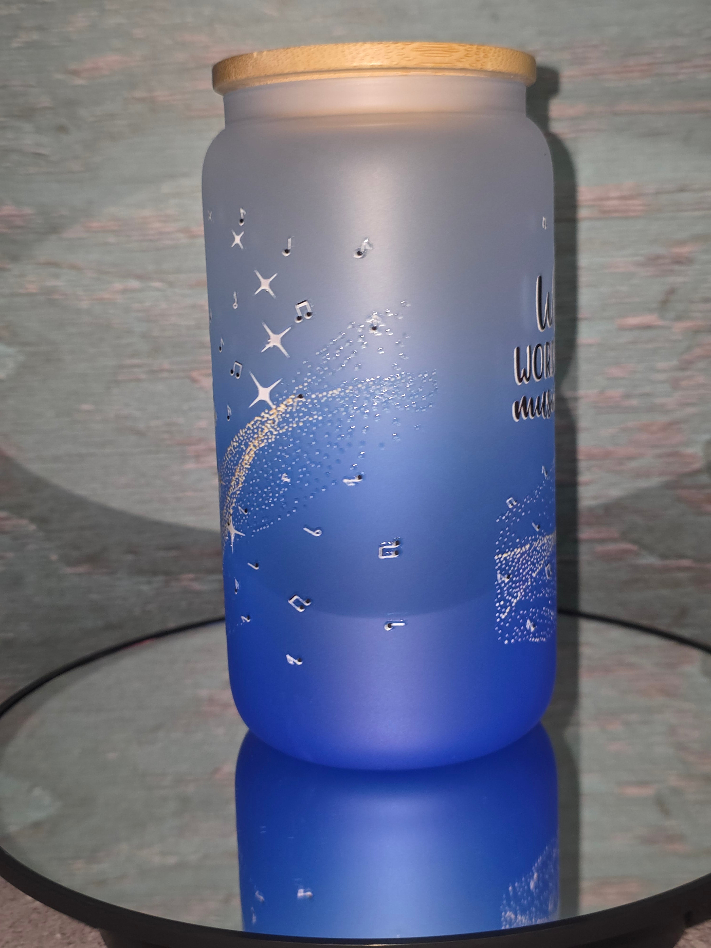 16oz Ombre Glass Tumbler