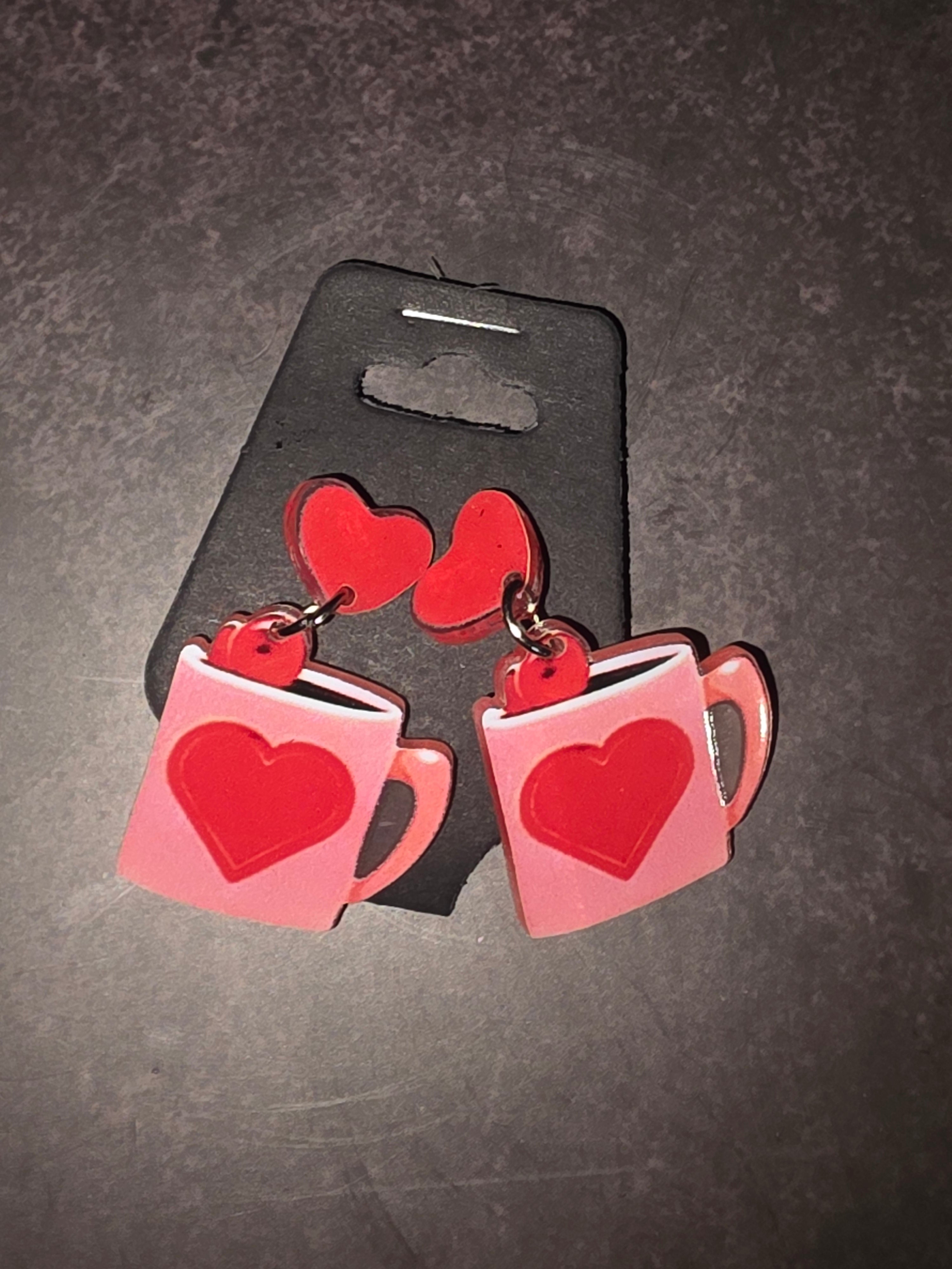 Valentine’s Day Acrylic Earrings