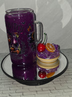 NEW** 16oz Slushie Glass Snow Globe Tumblers with decorated removable lid.