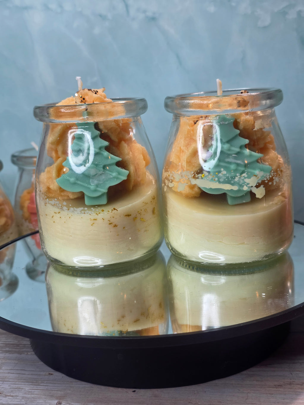 Cork Lid Decorated Christmas Candles